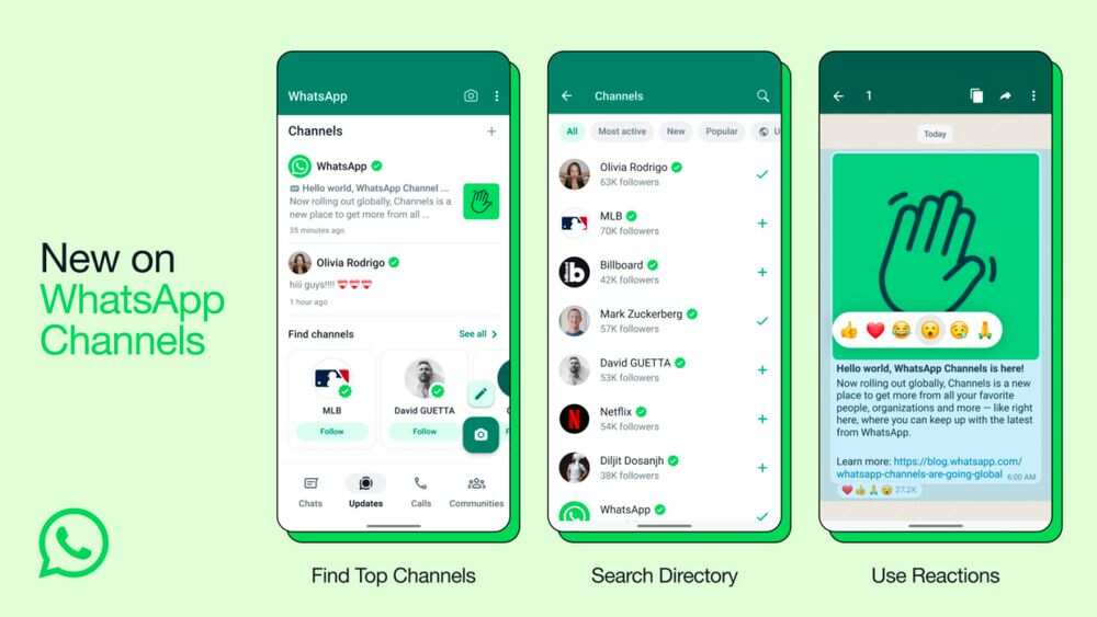 WhatsApp new features on channels