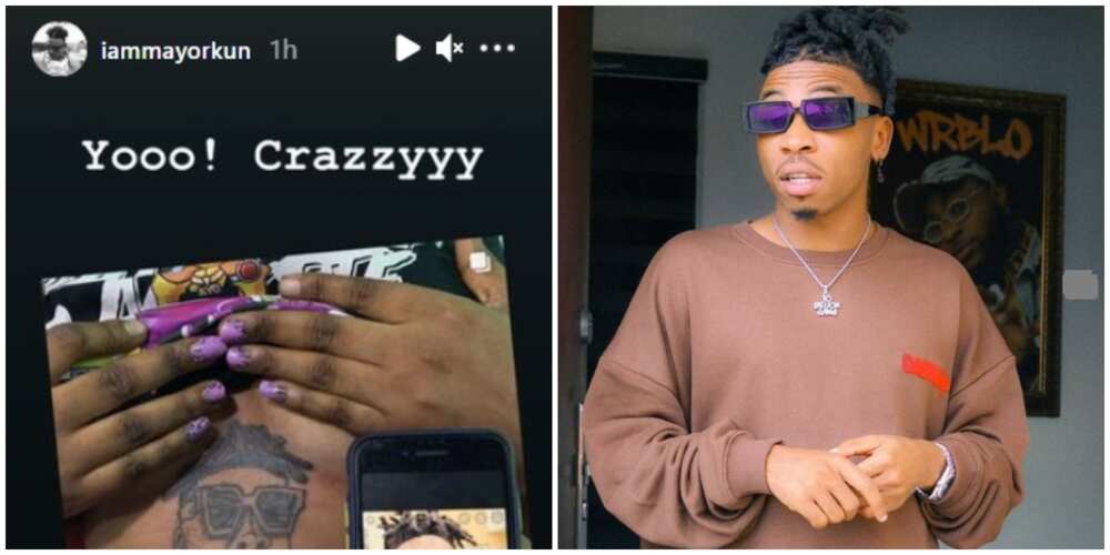 Them No Go Give You Money: Nigerians React as Fan Tattoos Singer on Stomach