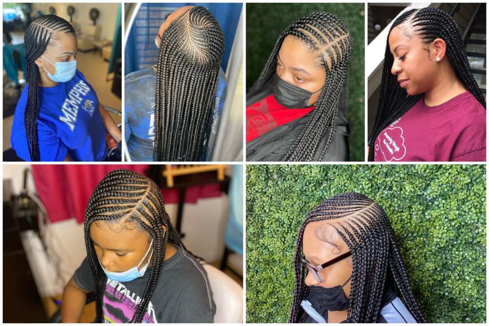 Side part braids Side part braids