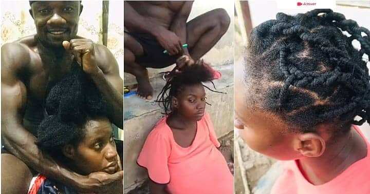 Pregnant woman/African hairstyle