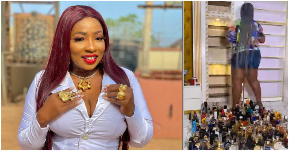 Anita Joseph flaunts large perfume collection.