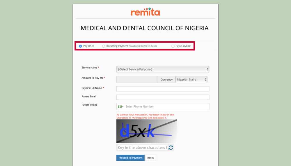 MDCN portal payment via Remita MDCN portal payment via Remita