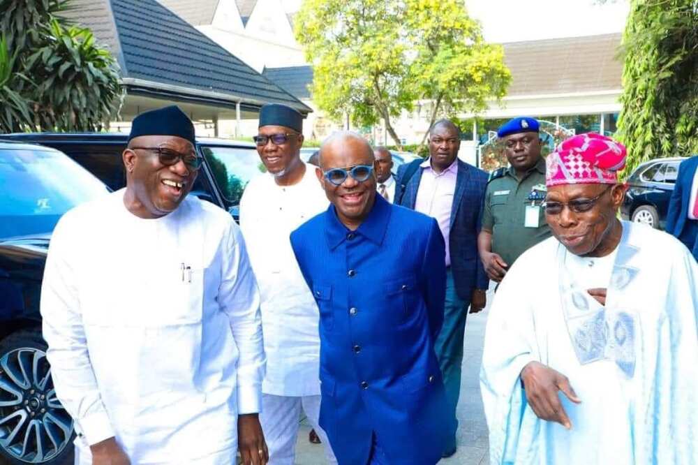 Fayemi da Obasanjo da Wike. Fayemi da Obasanjo da Wike.