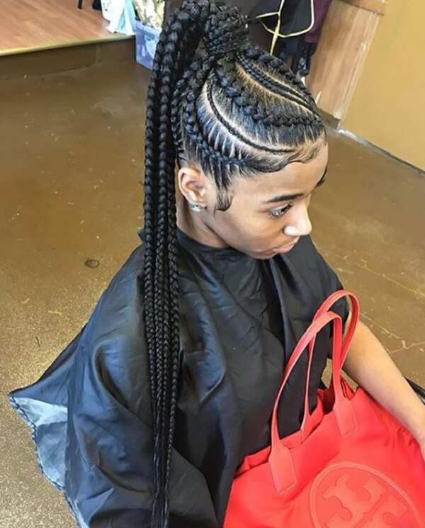 cornrow ponytail ideas