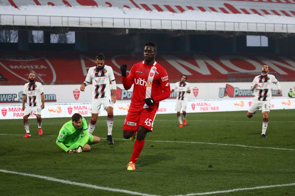 Mario Balotelli in action for Monza