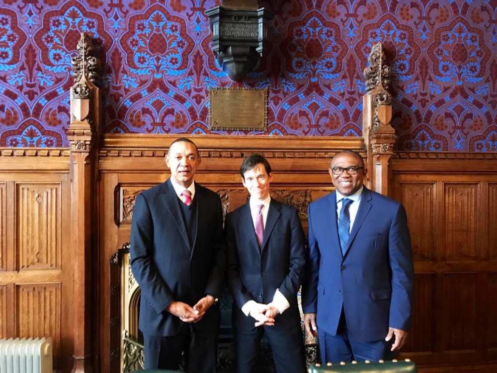 Peter Obi and Ben Bruce met with Justice Minister Rory Stewart OBE in London. Photo credit: Ben Bruce