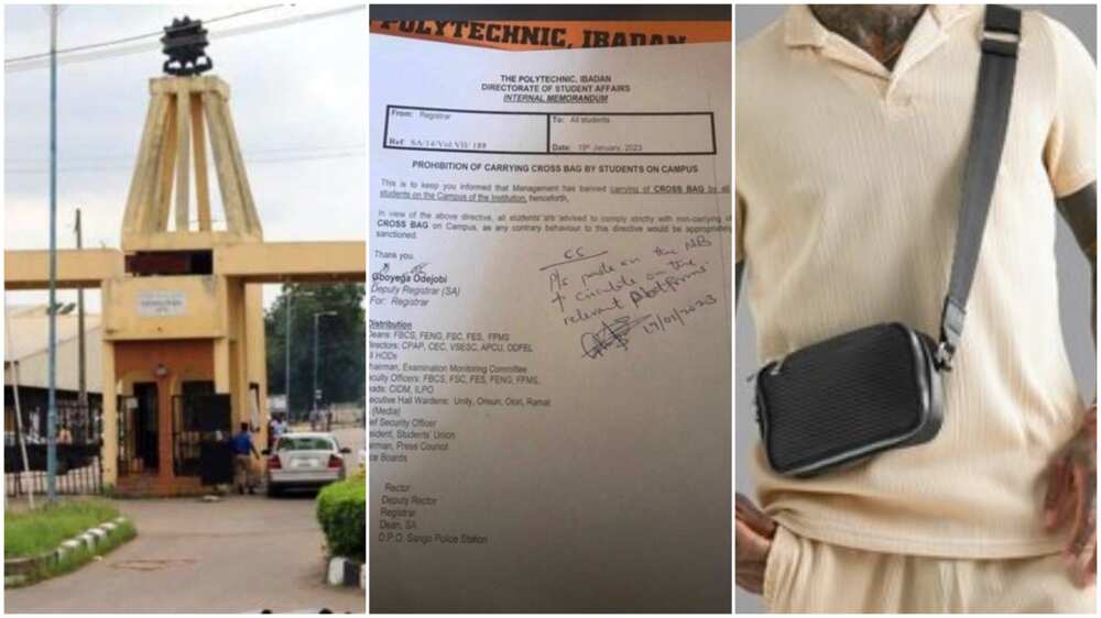 Ibadan Poly ban cross bags/Nigerian youth reacted to ban.