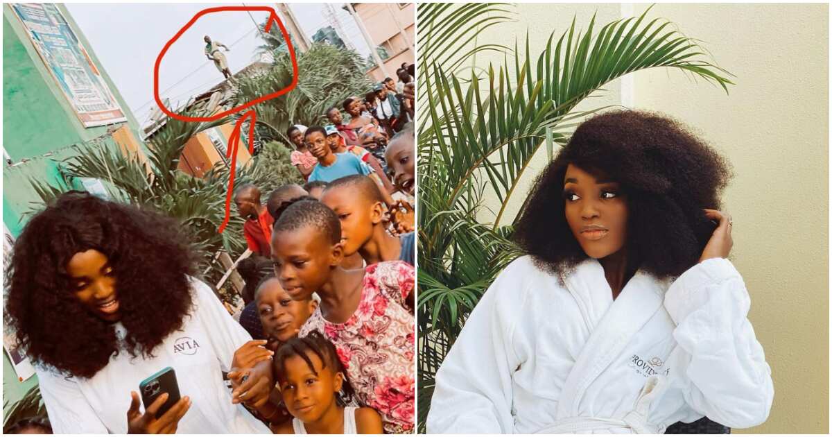 The love is so real: Fans gush as schoolgirl stands on high fence just to see Bukunmi Oluwasina
