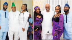 “Mr and Mrs Adeleke”: Fans gush over photos of Chioma with Davido and her in-laws during 1st public appearance