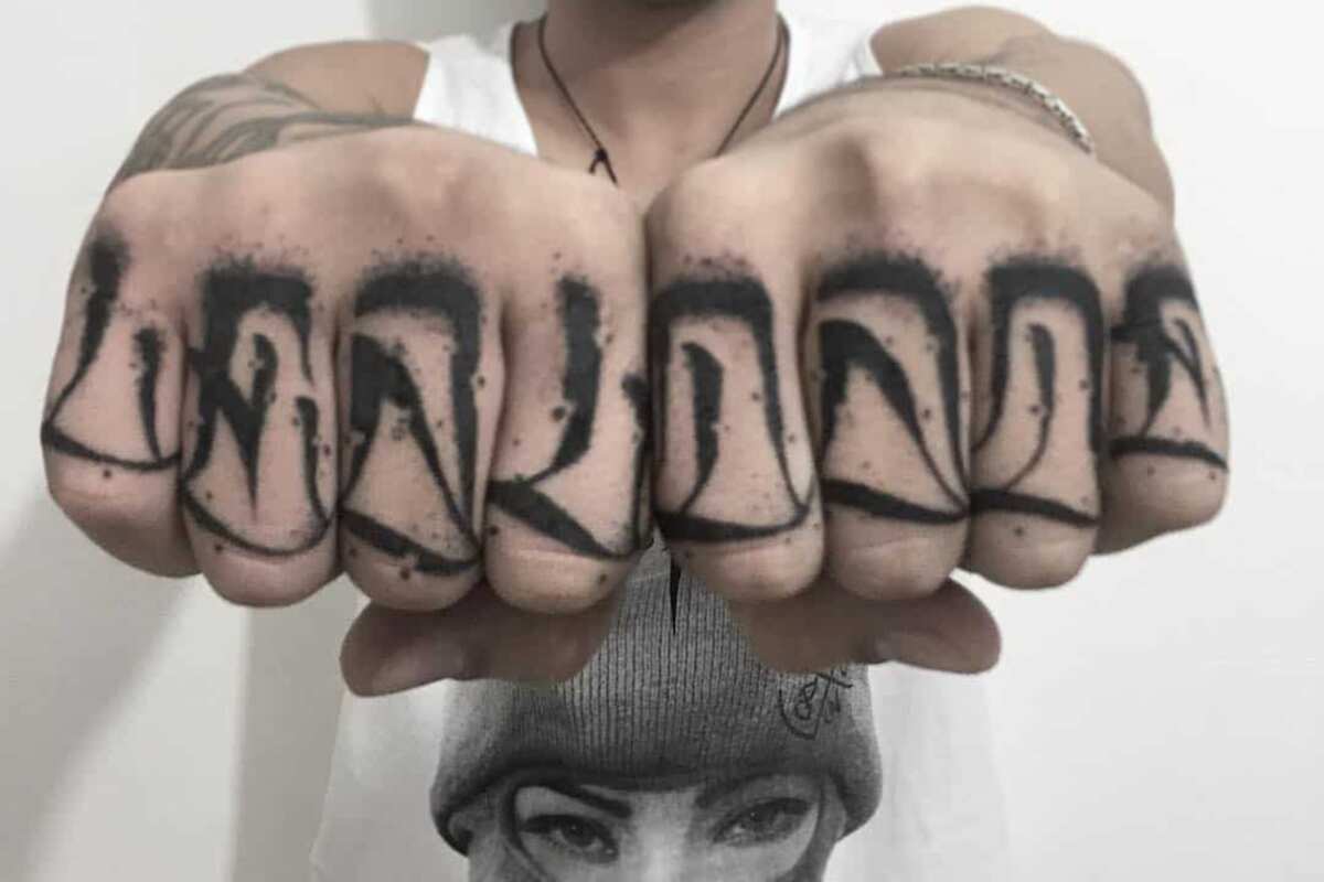 Knuckle Bold Letters Set tattoo – Tattooed Now !