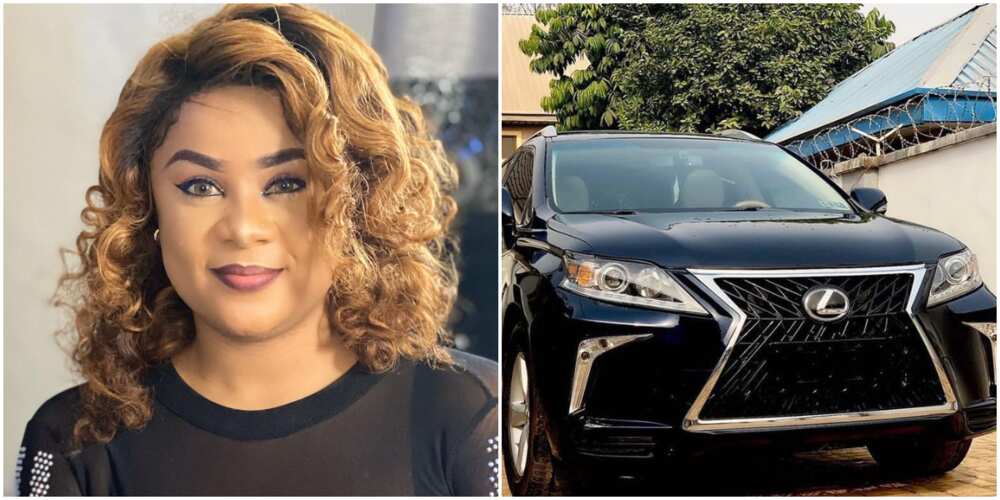 Nollywood's Uju Okoli acquires brand new Lexus ride, colleague Georgina Ibeh congratulates her