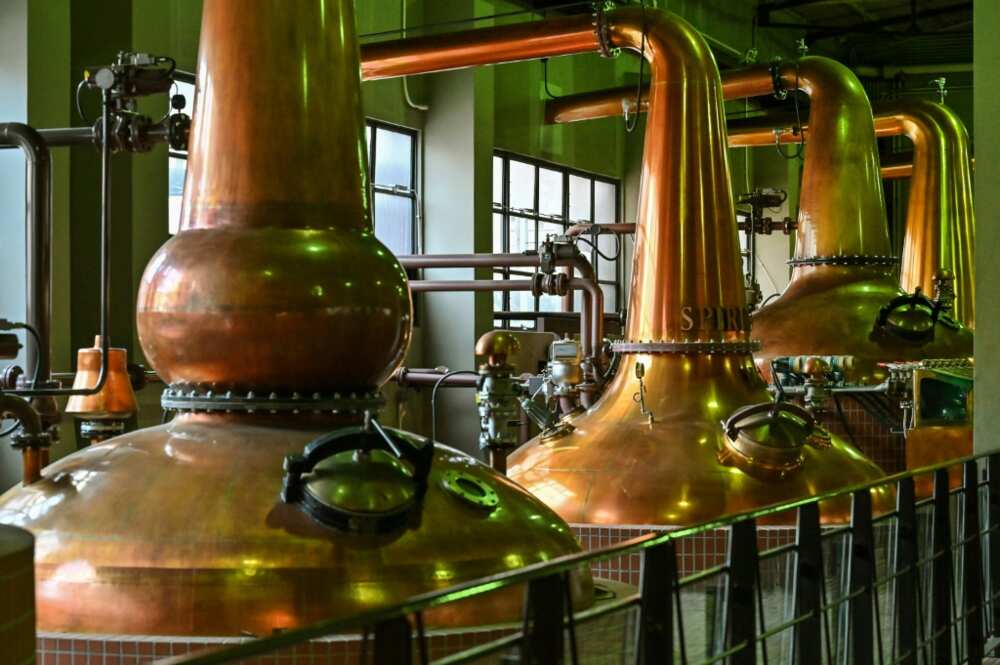 The distillery's unique range of copper stills in different shapes and sizes also contribute to the brand's particular profile The distillery's unique range of copper stills in different shapes and sizes also contribute to the brand's particular profile