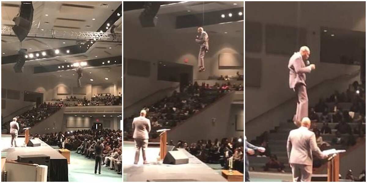 Bartholomew Orr: The pastor who went viral for 'flying' in to deliver sermon to congregation, video emerges