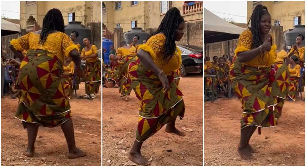 Photos of a woman posing for a dance.