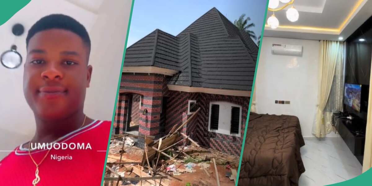 Video of classy house this young Nigerian man built stirs reactions online (watch)