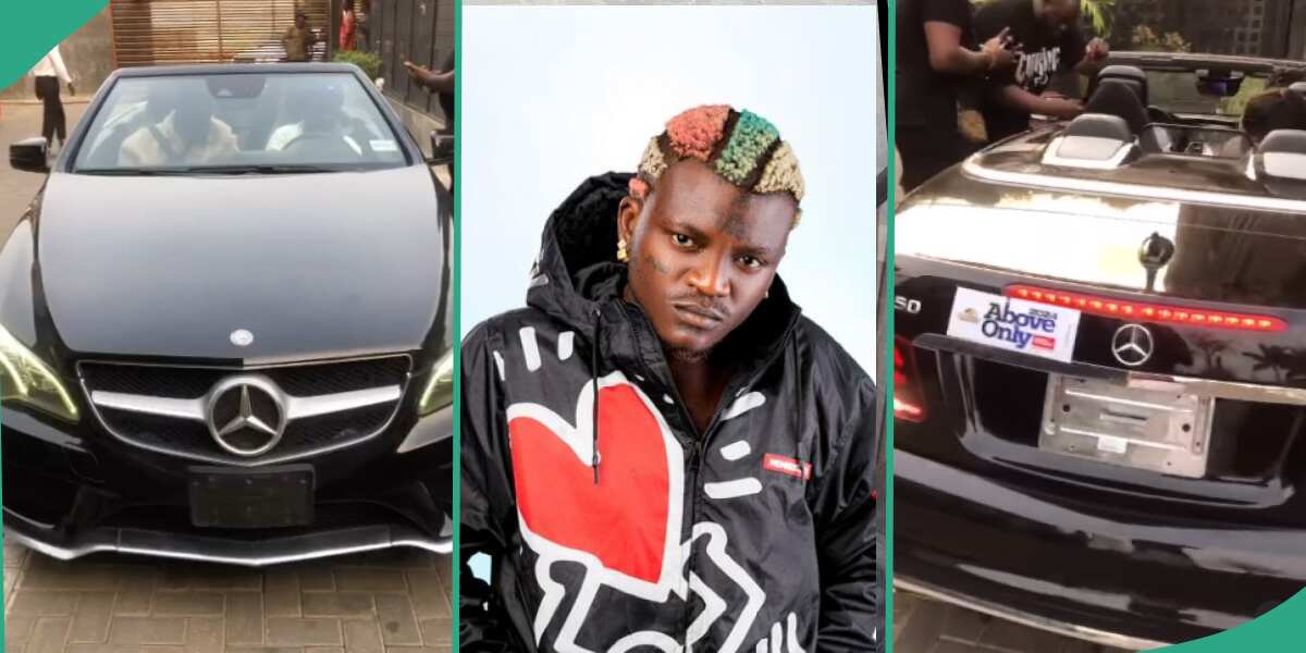 See sweet moment Portable received new Mercedes Benz from Abuja fan (video)