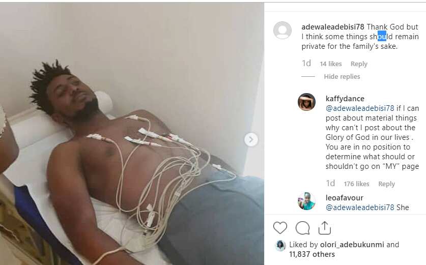 Kaffy shuts down follower who trolled her for sharing her husband'd recovery photos