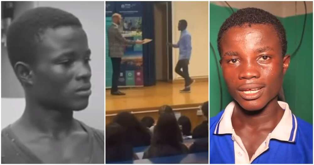Thomas Amoani receives award at Brunel University London. Thomas Amoani receives award at Brunel University London.