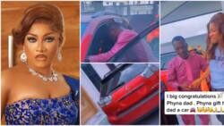 Nigerians dig up 2022 video of Phyna buying her dad a car amid claims of her abandoning family