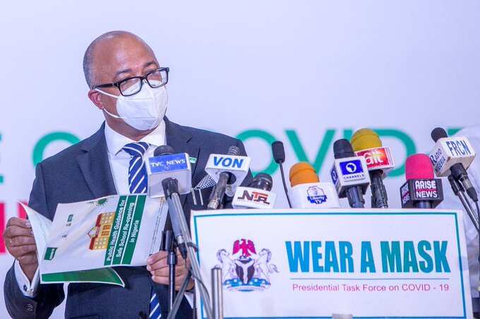 The head of NCDC, Chikwe Ihekweazu, speaking in Abuja