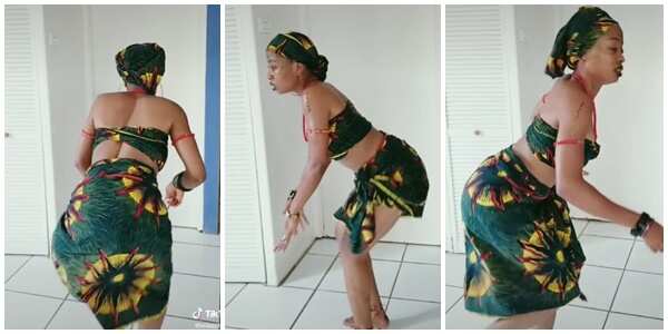 Who is this goddess? Amazing lady in wrapper dances up storm with her beautiful waist, sweet video goes viral