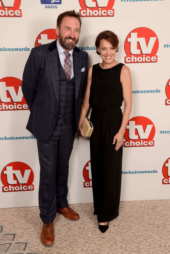 Lee Mack and wife