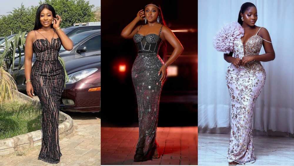 Trendy Fashion Wear for Women, Asoebi, African Women Dress - Long dresses  bodycon, blue, , , , for her, lace, velvet, 