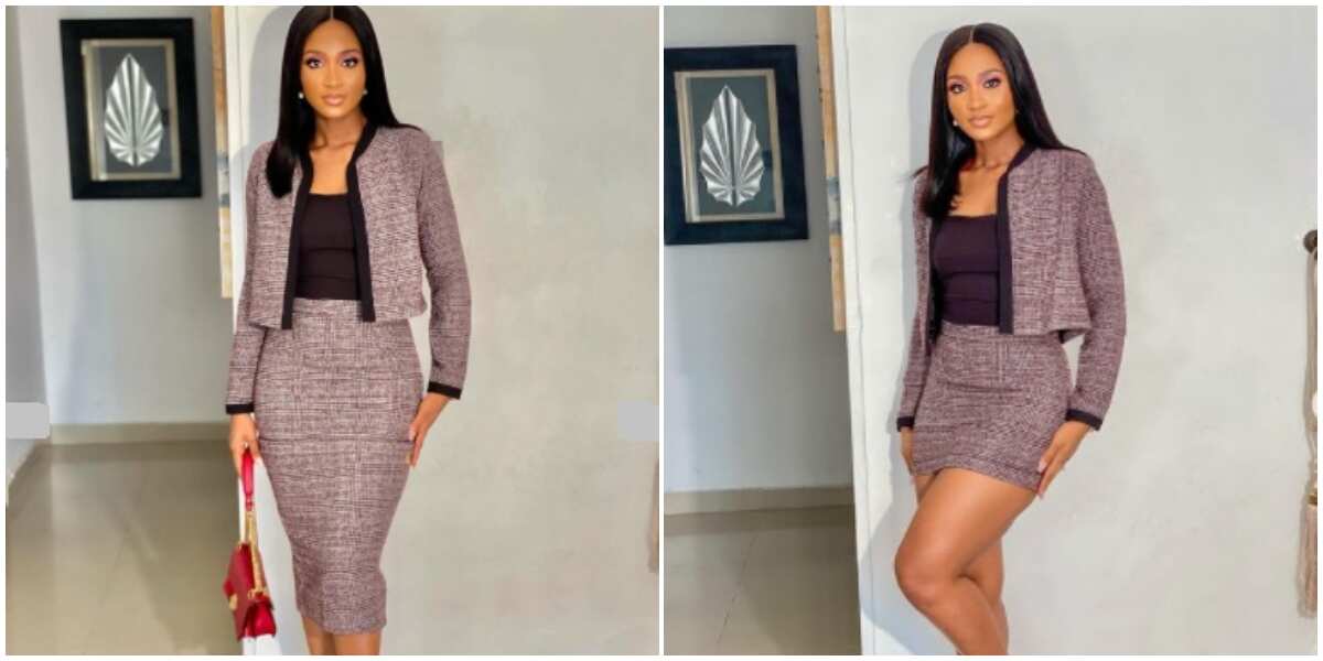 From midi to mini skirt in 5 seconds: Powede Awujo stuns in must-have outfit for working Nigerian women