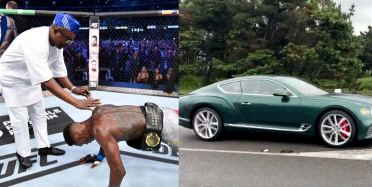 Israel Adesanya gifts dad Bentley Continental GT worth N76m shortly after loss to Blachowicz