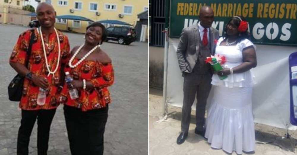 29-year-old Nigerian man from Delta marries 61-year-old lady from America (photos)