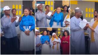 Regina Daniels’ reveals 2nd son’s Muslim name as friends gather to mark his christening, fans gush over video