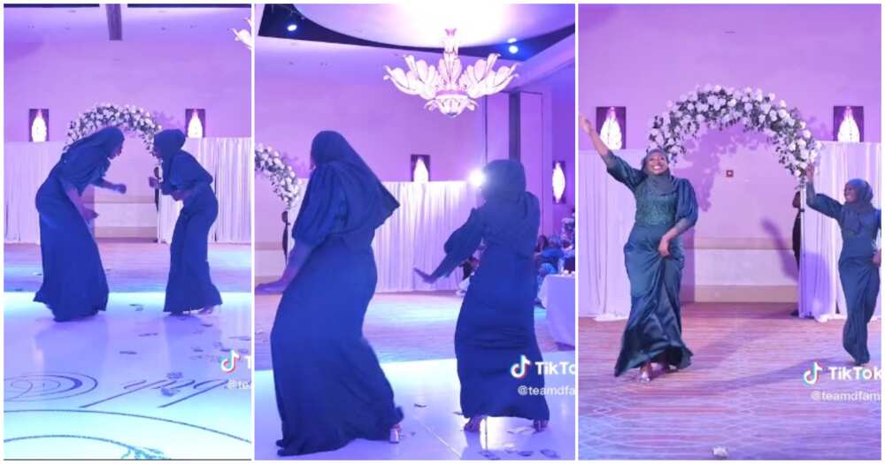 Muslim ladies dance, Muslim ladies in hijab dance at wedding