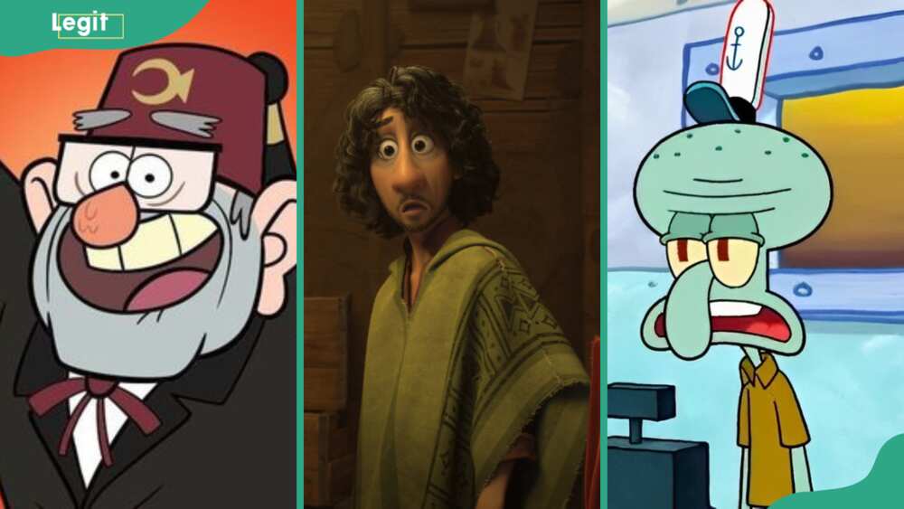 From (L-R) Stanley Pines, Bruno Madrigal, Squidward Tentacles