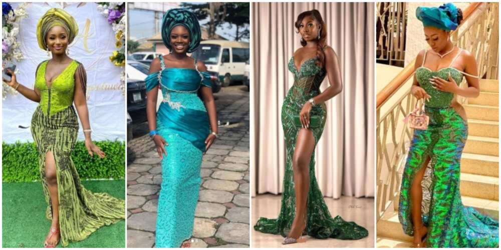 Asoebi Fashion: Go Green in Style like These 15 Fashionistas in