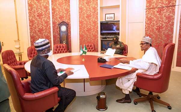President Buhari holds security meeting with Buratai