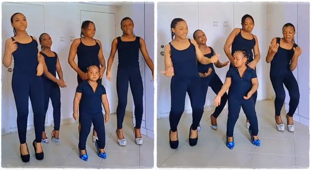 Photos of 5 female children belonging to one parent.