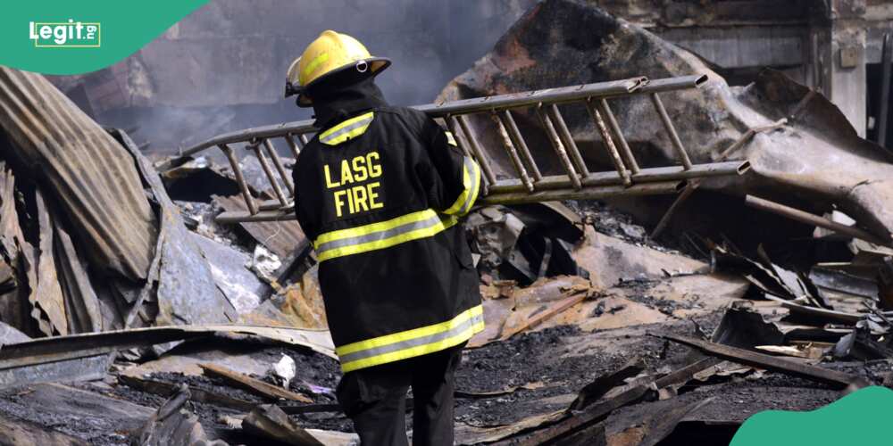 Fire guts wooden market in Tejuosho Lagos