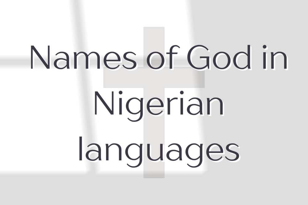 names of God in different languages in Nigeria
