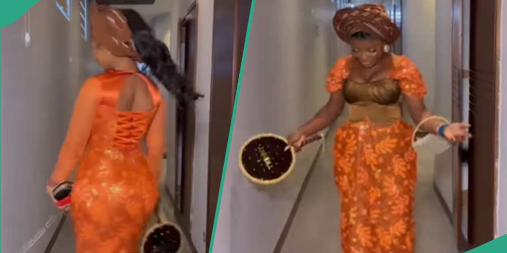Ladies on orange asoebi outfits get impressive reactions