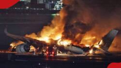 Japan Airlines plane with over 300 passengers catches fire while landing at Tokyo airport