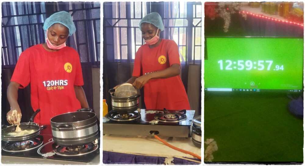 Photos of Damilola Adeparusi who is cooking in Ekiti state.