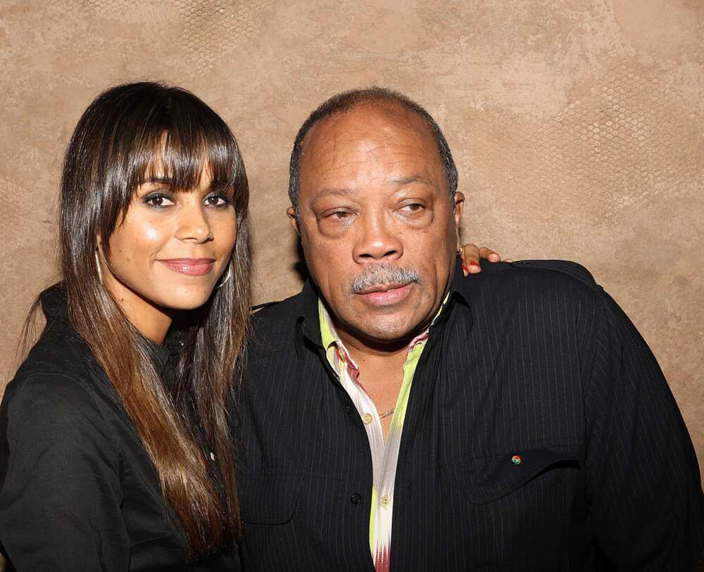Kidada Jones with her father Quincy Jones in Las Vegas, Nevada.
