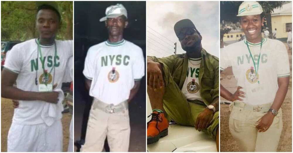 Davido and others in NYSC uniforms