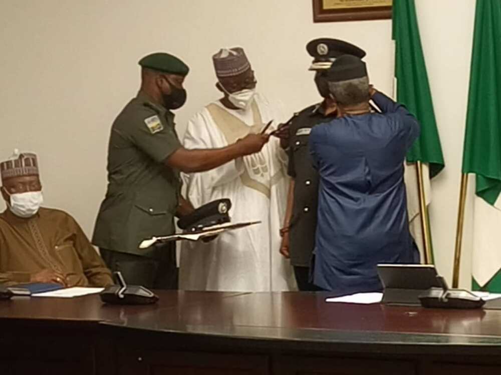 BREAKING: Osinbajo decorates new Acting IGP Usman Alkali Baba