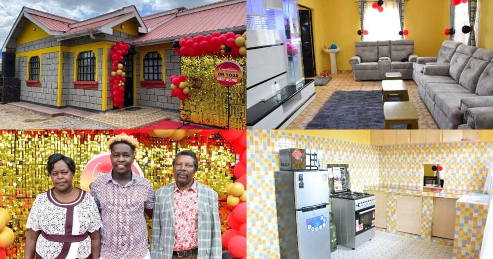 Kenyan Man Gifts His Parents Fully-Furnished House on Valentine's Day: "Thanks Mum and Dad"