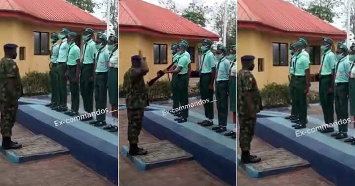 Soldier drills Command pupils