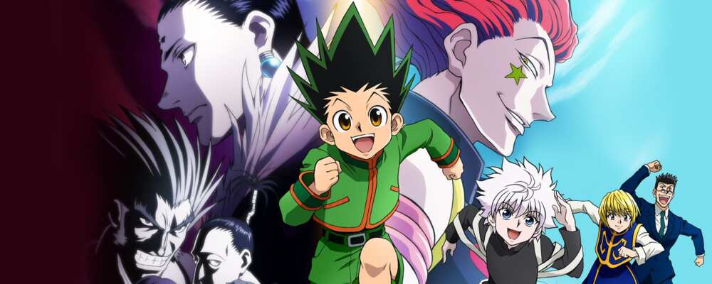 Hunter x Hunter, anime, anime boys, simple background, cyan, cyan