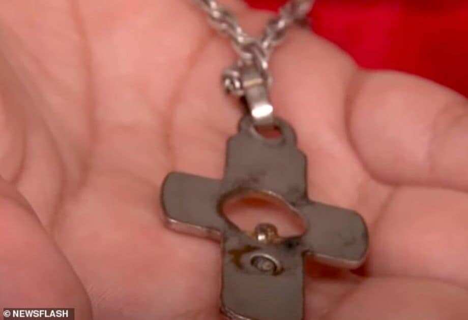 9-year-old boy's life saved by crucifix necklace that stopped stray bullet penetrating his chest