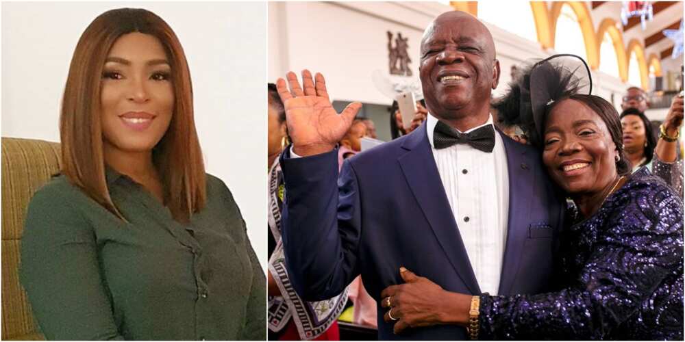Linda Ikeji and her parents Linda Ikeji and her parents