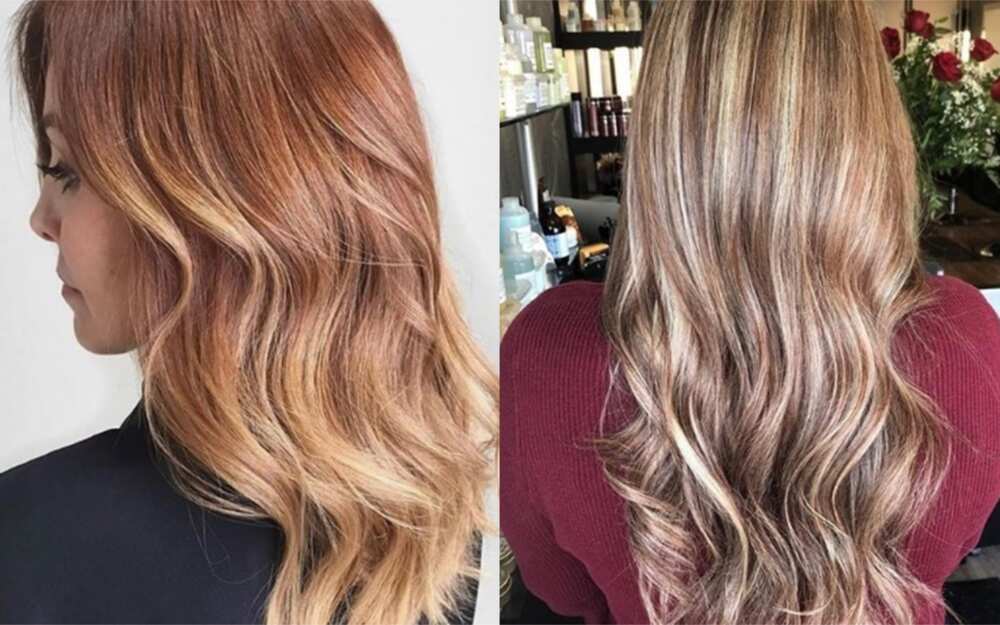 Strawberry blonde highlights